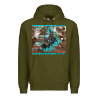 Army Green western rodeo bullfighter serape leopards turquoise's gliterrs Premium Hoodie - BarkalooDesign