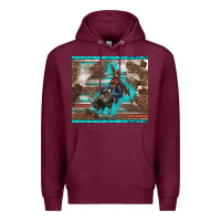 Burgundy western rodeo bullfighter serape leopards turquoise's gliterrs Premium Hoodie - BarkalooDesign