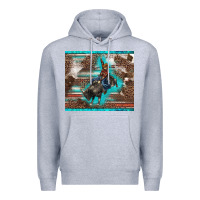Heather Grey western rodeo bullfighter serape leopards turquoise's gliterrs Premium Hoodie - BarkalooDesign