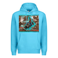 Ocean Blue western rodeo bullfighter serape leopards turquoise's gliterrs Premium Hoodie - BarkalooDesign