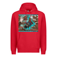 Red western rodeo bullfighter serape leopards turquoise's gliterrs Premium Hoodie - BarkalooDesign