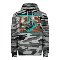 Slate Camo western rodeo bullfighter serape leopards turquoise's gliterrs Premium Hoodie - BarkalooDesign