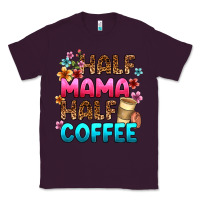 Plum half mama half coffee Classic Tee - Zillion Design Studio