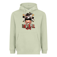 Matcha baseball mom messy bun Heavyweight Hoodie - Zillion Design Studio