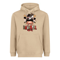 Mushroom baseball mom messy bun Heavyweight Hoodie - Zillion Design Studio