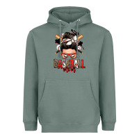 Sage baseball mom messy bun Heavyweight Hoodie - Zillion Design Studio