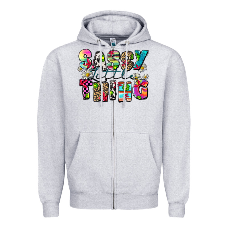 Sassy Little Thing Zipper Hoodie by Zillion Design Studio | Teevron