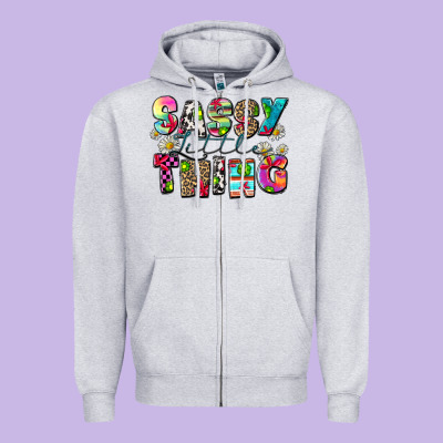 Sassy Little Thing Zipper Hoodie Designed By Zillion Design Studio