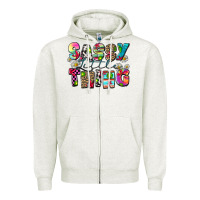 Oatmeal Heather sassy little thing Zipper Hoodie - Zillion Design Studio