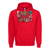 Red sassy little thing Zipper Hoodie - Zillion Design Studio