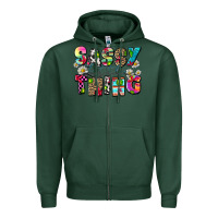 Sports Green sassy little thing Zipper Hoodie - Zillion Design Studio