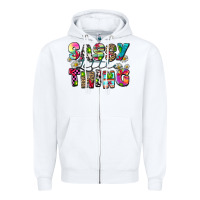 White sassy little thing Zipper Hoodie - Zillion Design Studio