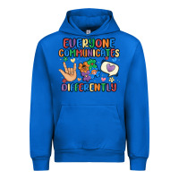 Cobalt everyone communicates differently Urban Hoodie - MaliasSmallBusiness