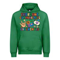 Emerald everyone communicates differently Urban Hoodie - MaliasSmallBusiness