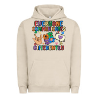Pigment French Oak everyone communicates differently Urban Hoodie - MaliasSmallBusiness