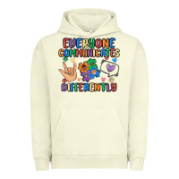 Pigment Pistachio everyone communicates differently Urban Hoodie - MaliasSmallBusiness