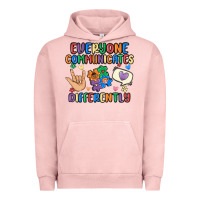 Pigment Salmon everyone communicates differently Urban Hoodie - MaliasSmallBusiness