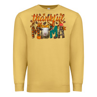 Antique Gold thankful mama sheep Premium Sweatshirt - RacoonDesign
