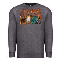 Charcoal Heather thankful mama sheep Premium Sweatshirt - RacoonDesign