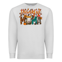 Dove Grey thankful mama sheep Premium Sweatshirt - RacoonDesign