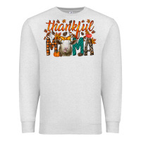 Oatmeal Heather thankful mama sheep Premium Sweatshirt - RacoonDesign