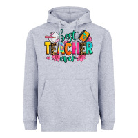 Heather Grey best teacher ever Heavyweight Hoodie - Zillion Design Studio