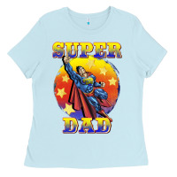 Baby Blue super dad Ladies Tee - BarkalooDesign