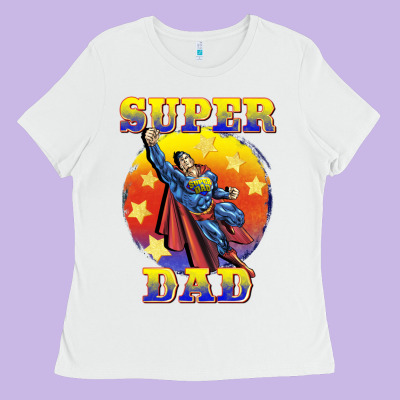 Super Dad Ladies Tee Designed By Barkaloodesign
