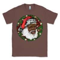 Chestnut African American Santa Christmas Classic Tee - RanaPortraitStore