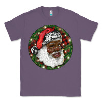 Lavender African American Santa Christmas Classic Tee - RanaPortraitStore
