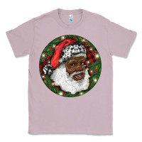 Lilac African American Santa Christmas Classic Tee - RanaPortraitStore