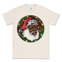 Natural African American Santa Christmas Classic Tee - RanaPortraitStore