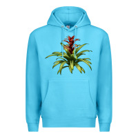 Ocean Blue Bromeliads Premium Hoodie - LillyAllenDesigns