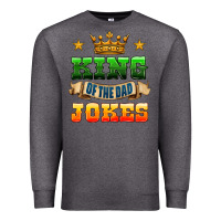 Charcoal Heather king of the jokes Premium Sweatshirt - HRA Design Shop