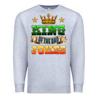 Heather Grey king of the jokes Premium Sweatshirt - HRA Design Shop