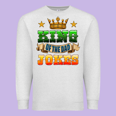King Of The Jokes Premium Sweatshirt Designed By Hra Design Shop