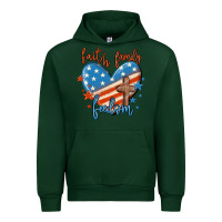 Forest Green faith family freedom Urban Hoodie - MaliasSmallBusiness
