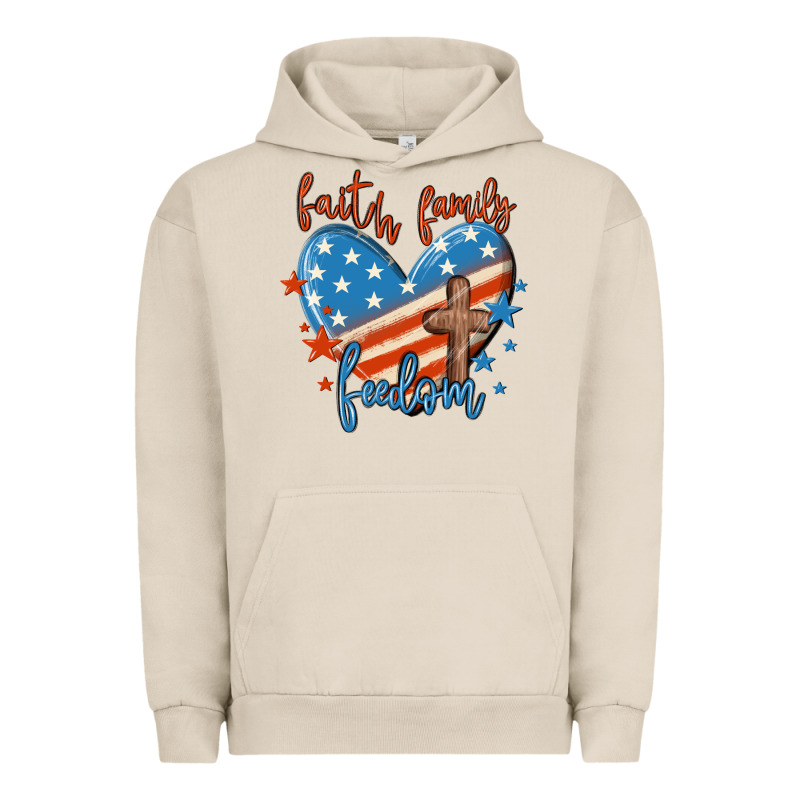 Faith Family Freedom Urban Hoodie by MaliasSmallBusiness | Teevron