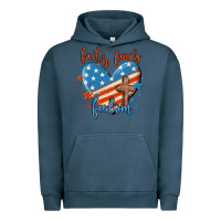 Pigment Midnight Navy faith family freedom Urban Hoodie - MaliasSmallBusiness