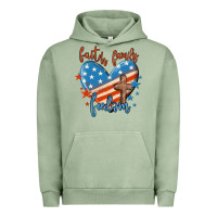 Pigment Oil Green faith family freedom Urban Hoodie - MaliasSmallBusiness