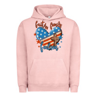 Pigment Salmon faith family freedom Urban Hoodie - MaliasSmallBusiness