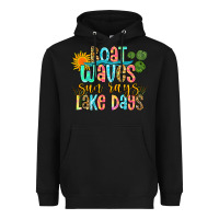 Black boat waves sun rays lake days Heavyweight Hoodie - Zillion Design Studio