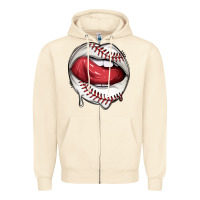 Sandshell sports lips baseball Zipper Hoodie - texasbilliewilder