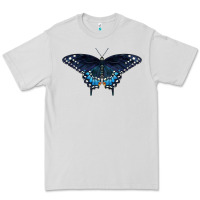 Dove Grey Black Swallowtail Butterfly Premium Tee - LillyAllenDesigns