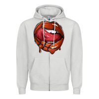 Dove Grey sports lips basketball Zipper Hoodie - texasbilliewilder