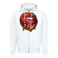 White sports lips basketball Zipper Hoodie - texasbilliewilder