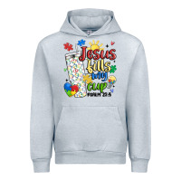 Heather Grey autism jesus fills my cup Urban Hoodie - MaliasSmallBusiness
