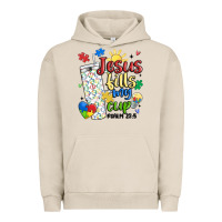 Pigment French Oak autism jesus fills my cup Urban Hoodie - MaliasSmallBusiness