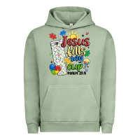 Pigment Oil Green autism jesus fills my cup Urban Hoodie - MaliasSmallBusiness