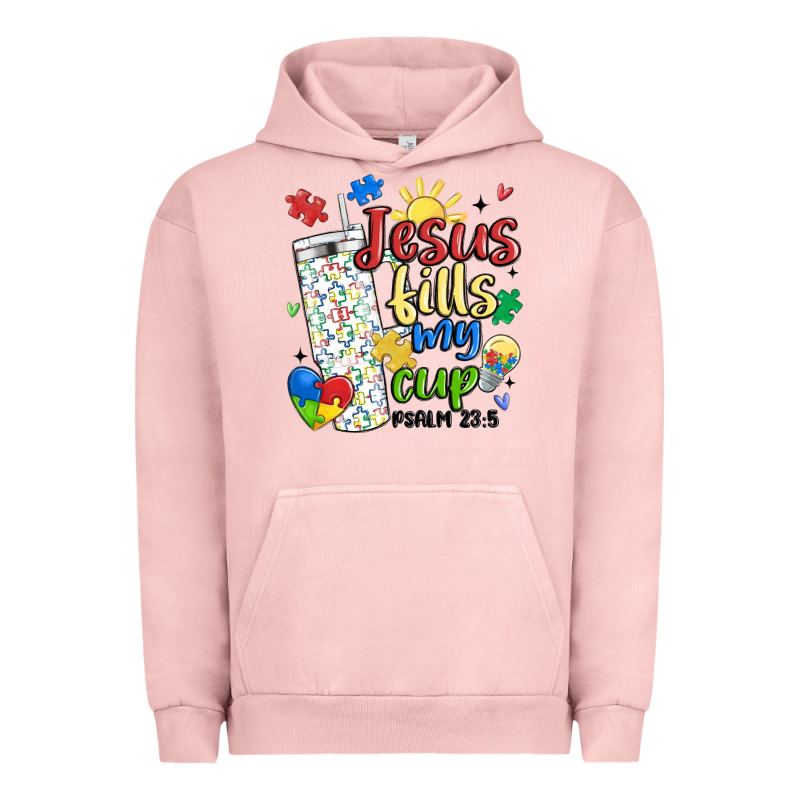 Autism Jesus Fills My Cup Urban Hoodie by MaliasSmallBusiness | Teevron